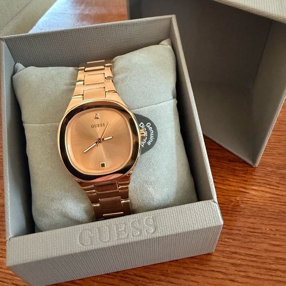 BRAND NEW Guess Women’s Watch, Rose Gold + Genuine Diamond